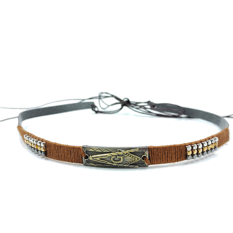 New cross-border denim hat decoration belt, European and American style fashion, punk retro, versatile denim hat with rope strap