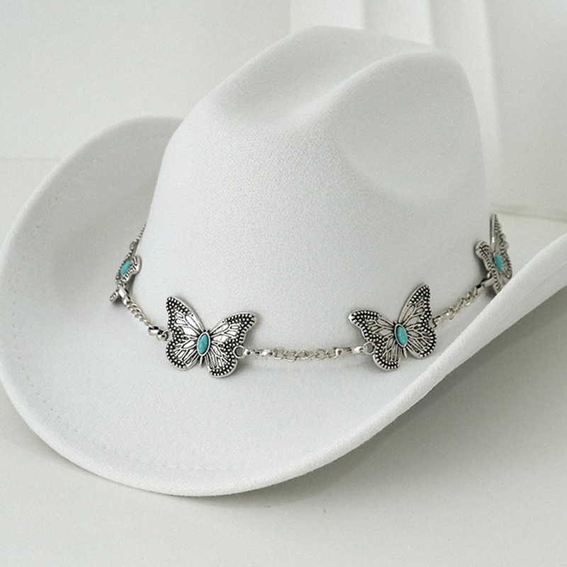 DIY hatband with hemp rope and bull's head decoration for men and women, retro cowboy hat decoration