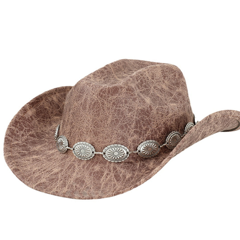 DIY hatband with hemp rope and bull's head decoration for men and women, retro cowboy hat decoration
