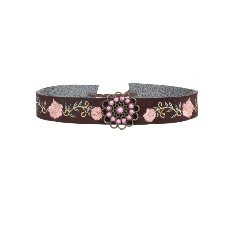 New cross-border denim hat decoration belt, European and American style fashion, punk retro, versatile denim hat with rope strap