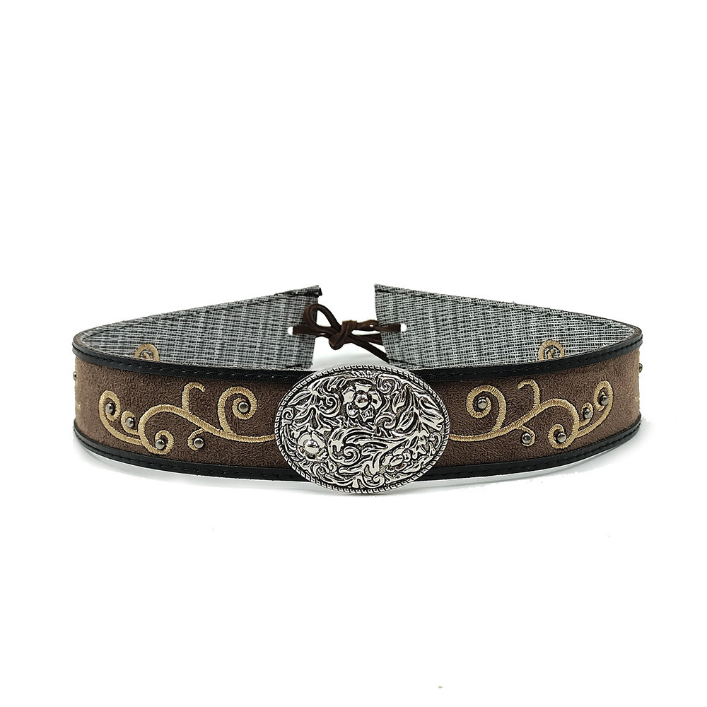New cross-border denim hat decoration belt, European and American style fashion, punk retro, versatile denim hat with rope strap