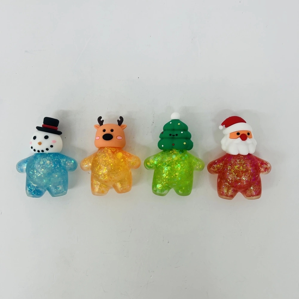 72 Pack China Warehouse Maltose Slow Rising Happy Christmas Family Squishy Stress Relief Fidget Toys for Kids