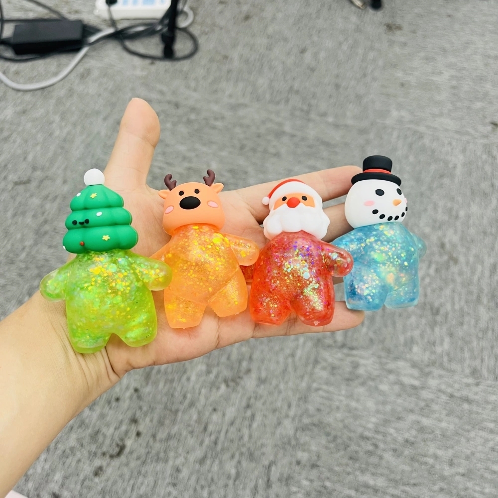72 Pack China Warehouse Maltose Slow Rising Happy Christmas Family Squishy Stress Relief Fidget Toys for Kids
