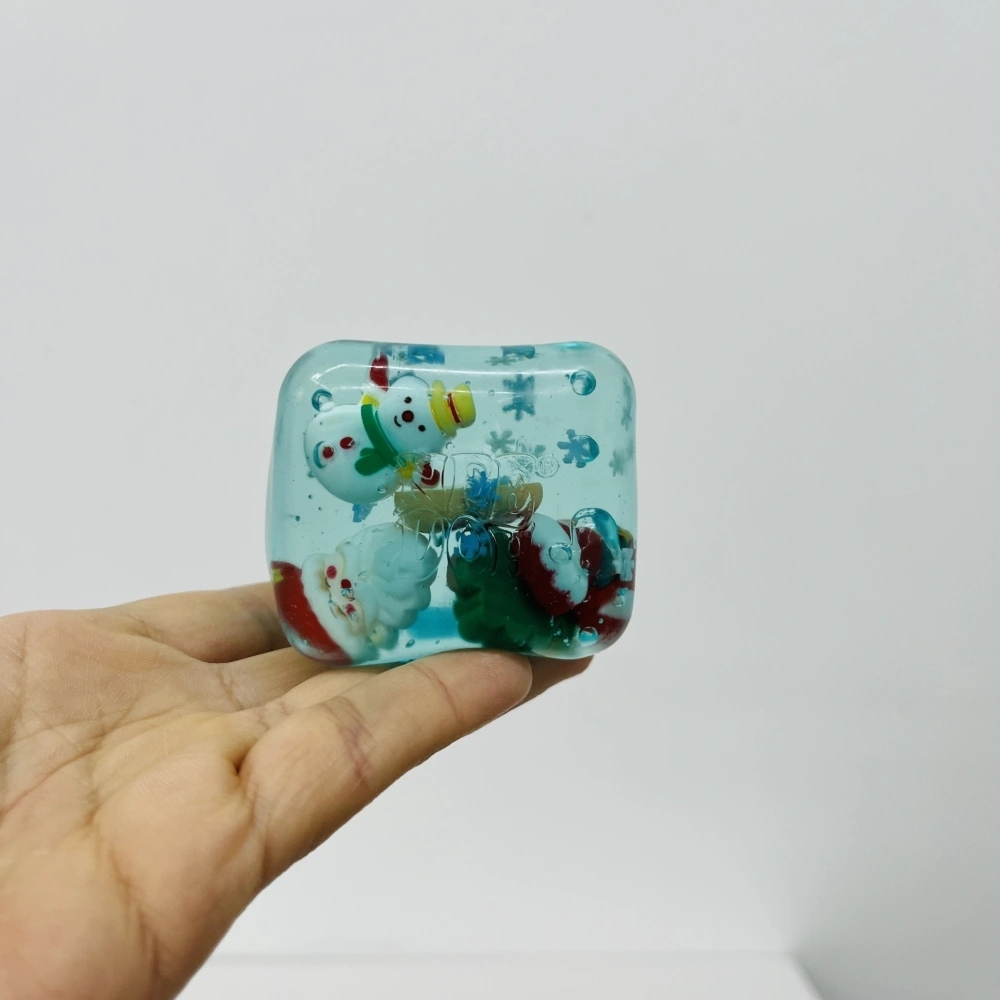 60 Pack China Warehouse Needoh Style Nice Cube Sugar Squishy Stress Relief Fidget Toys with Christmas Decorations for Kids