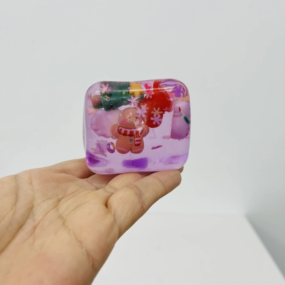 60 Pack China Warehouse Needoh Style Nice Cube Sugar Squishy Stress Relief Fidget Toys with Christmas Decorations for Kids