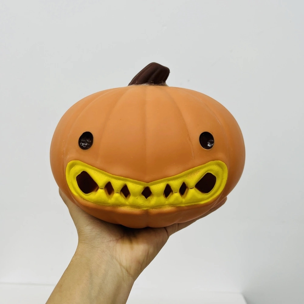 16 Pack China Warehouse Halloween Soft Jumbo Evil Giant Pumpkin Squishy ASMR Fruit Stress Relief Fidget Toys for Kids
