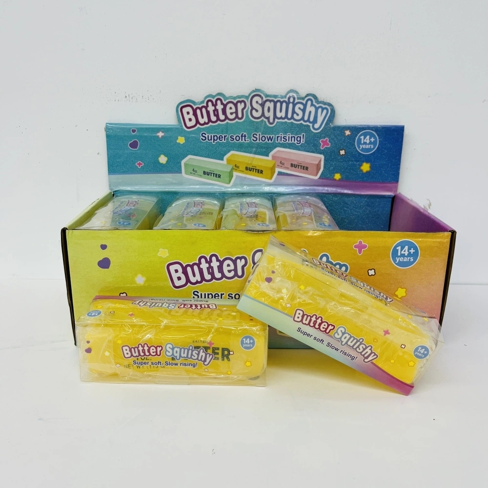 72 Pack China Warehouse 4oz Small Size Vaseline Filled Butter Squishy Super Slow Rising Food‑Shape Squeeze Stress Relief Fidget Toys for Kids
