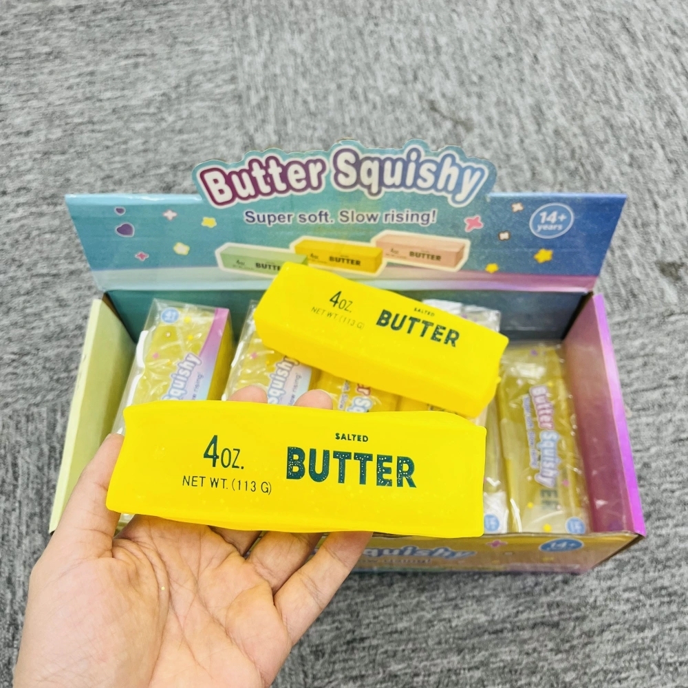 72 Pack China Warehouse 4oz Small Size Vaseline Filled Butter Squishy Super Slow Rising Food‑Shape Squeeze Stress Relief Fidget Toys for Kids