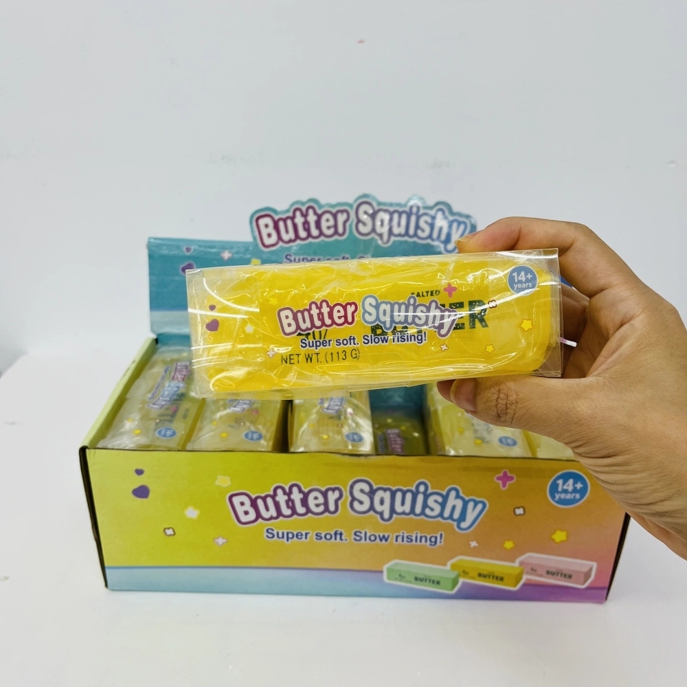72 Pack China Warehouse 4oz Small Size Vaseline Filled Butter Squishy Super Slow Rising Food‑Shape Squeeze Stress Relief Fidget Toys for Kids