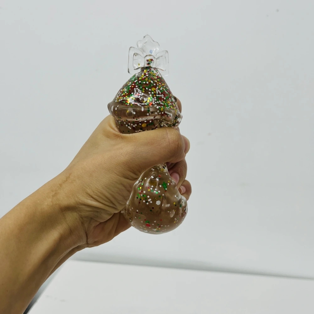 72 Pack China Warehouse Maltose Slow‑Rising Glitter Christmas Tree Squishy Stress Relief Fidget Toys for Kids