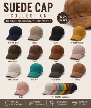 All vegan suede truck hats