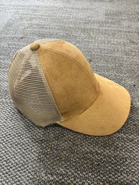 Vegan Suede ponytail hat