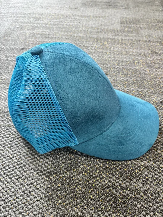 Vegan Suede ponytail hat