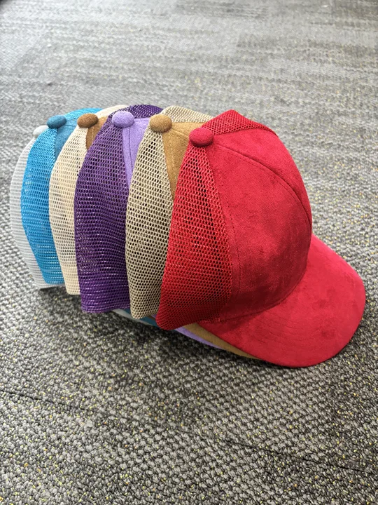 Vegan Suede ponytail hat
