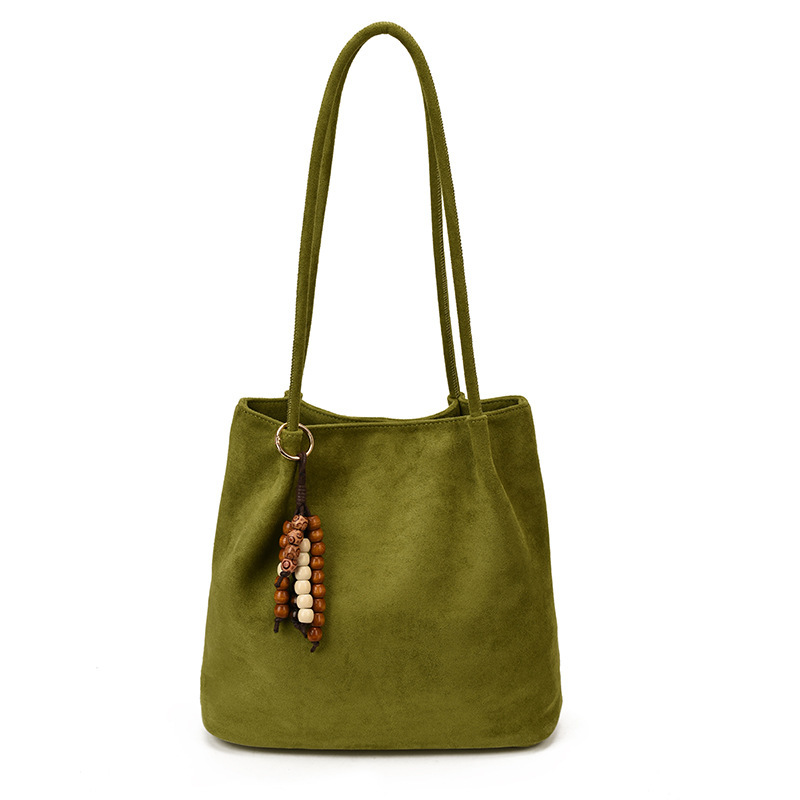 Women's Suede Bag, 2025 New Autumn/Winter Style, Versatile, High-End, Large Capacity, Commuter Tote Bag
