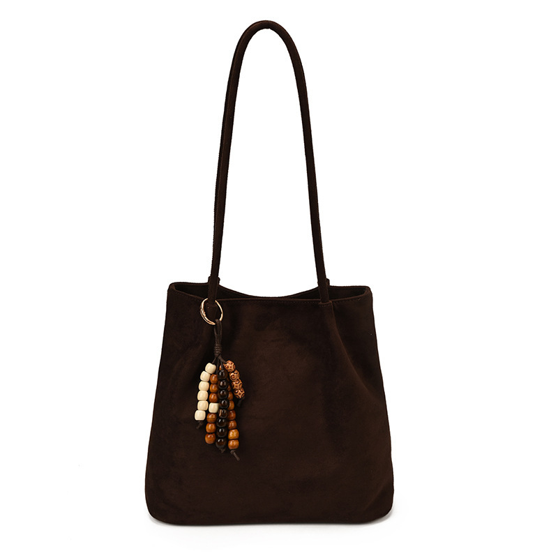 Women's Suede Bag, 2025 New Autumn/Winter Style, Versatile, High-End, Large Capacity, Commuter Tote Bag