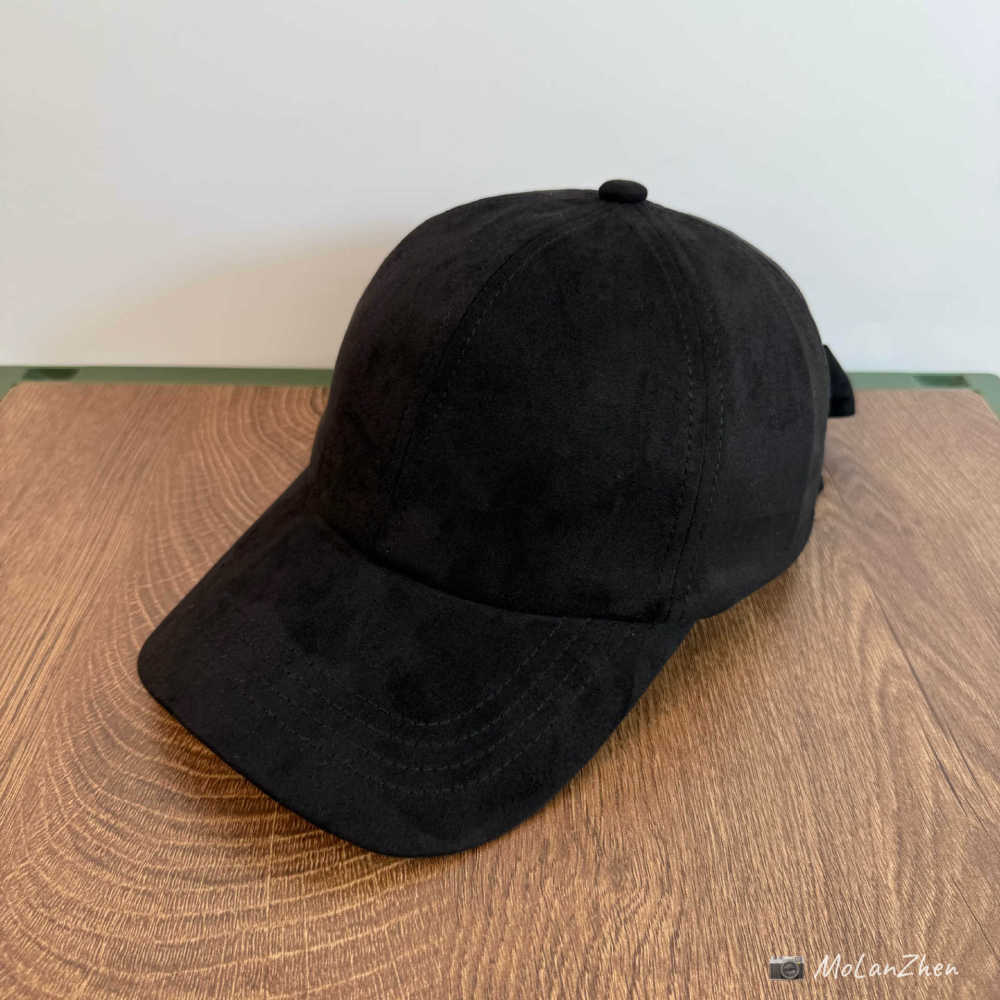 Sweet bow suede retro baseball cap for women, autumn and winter, wide brim, makes your face look smaller, high-quality Korean style duckbill cap