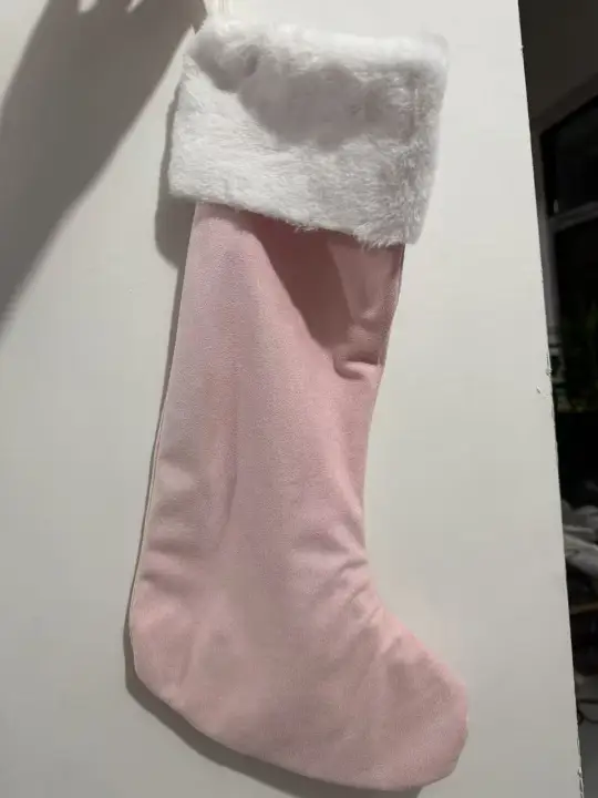 Vegan suede Christmas stocking by air shipping mix colors