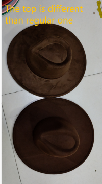 Ner styles teardrop-shape vegan suede wide brim hats