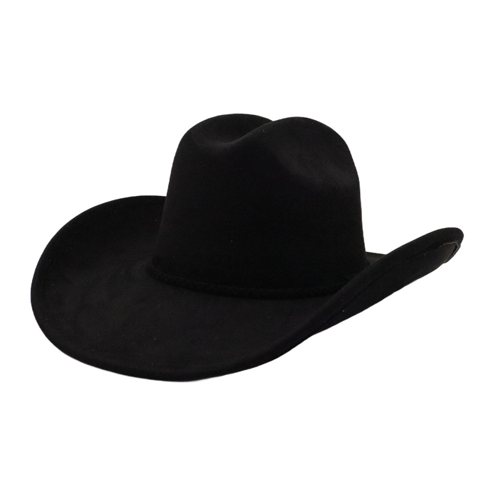 10cm wide brim, suede Western cowboy top hat, unisex couple hat, gentleman's hat, available on AliExpress and Amazon.