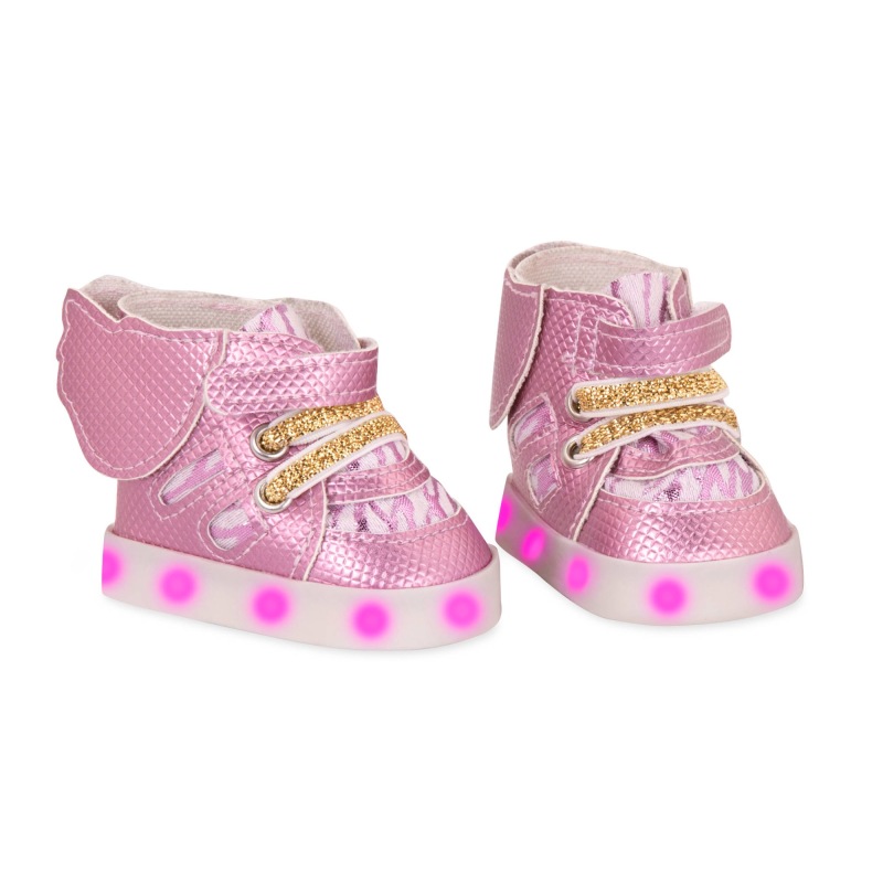 Pink Electronic luminous doll shoes for 18IN doll