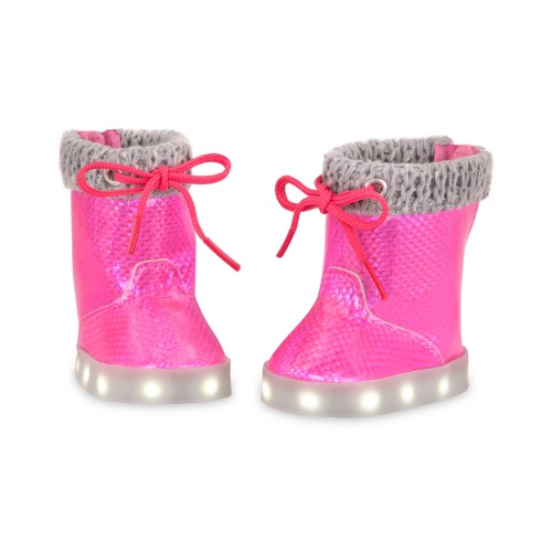 Pink electronic luminous doll shoes for 18IN doll
