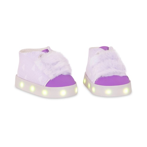 Light purple electronic luminous doll shoes for 18IN doll