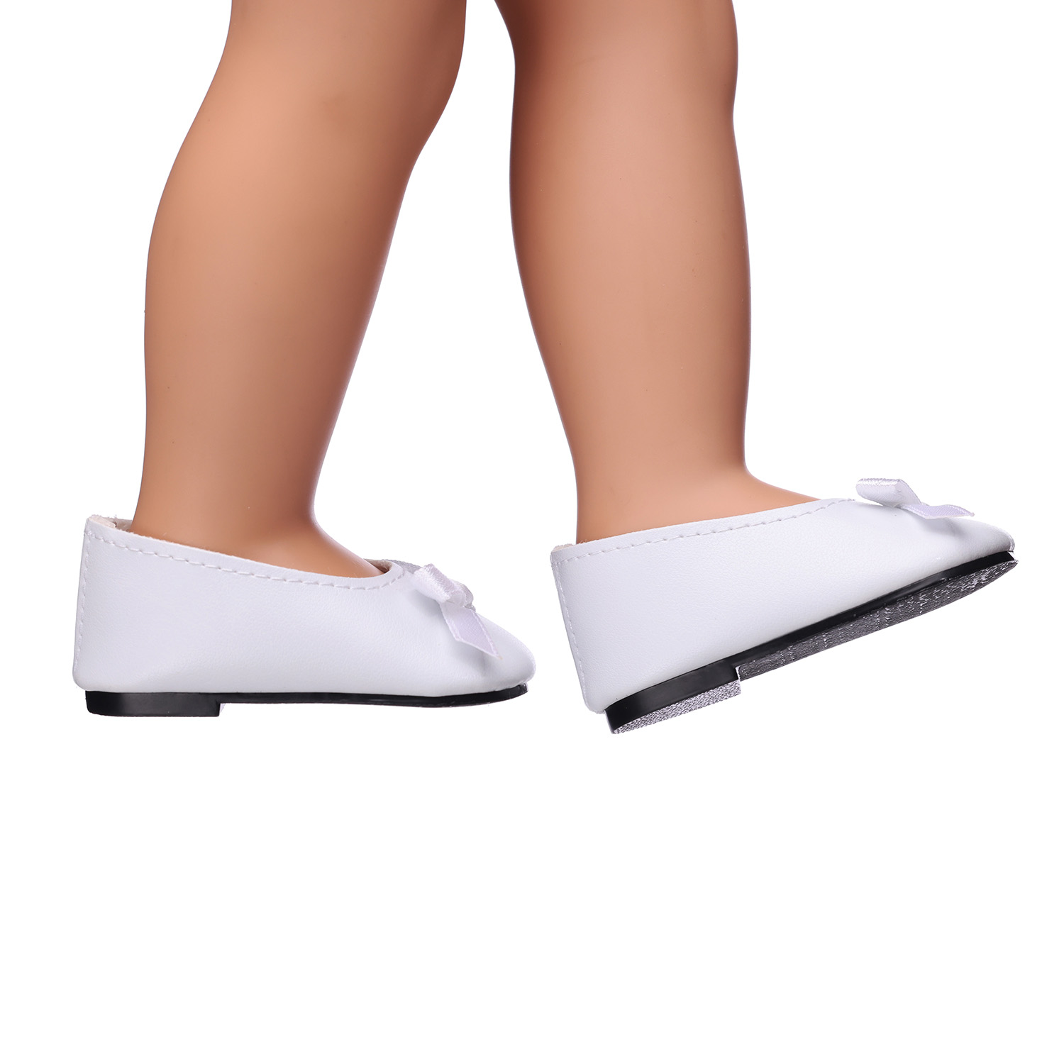 white PU doll dress up shoes