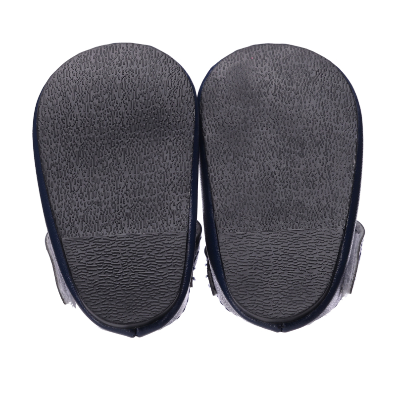Dark blue rice print covered shoes
