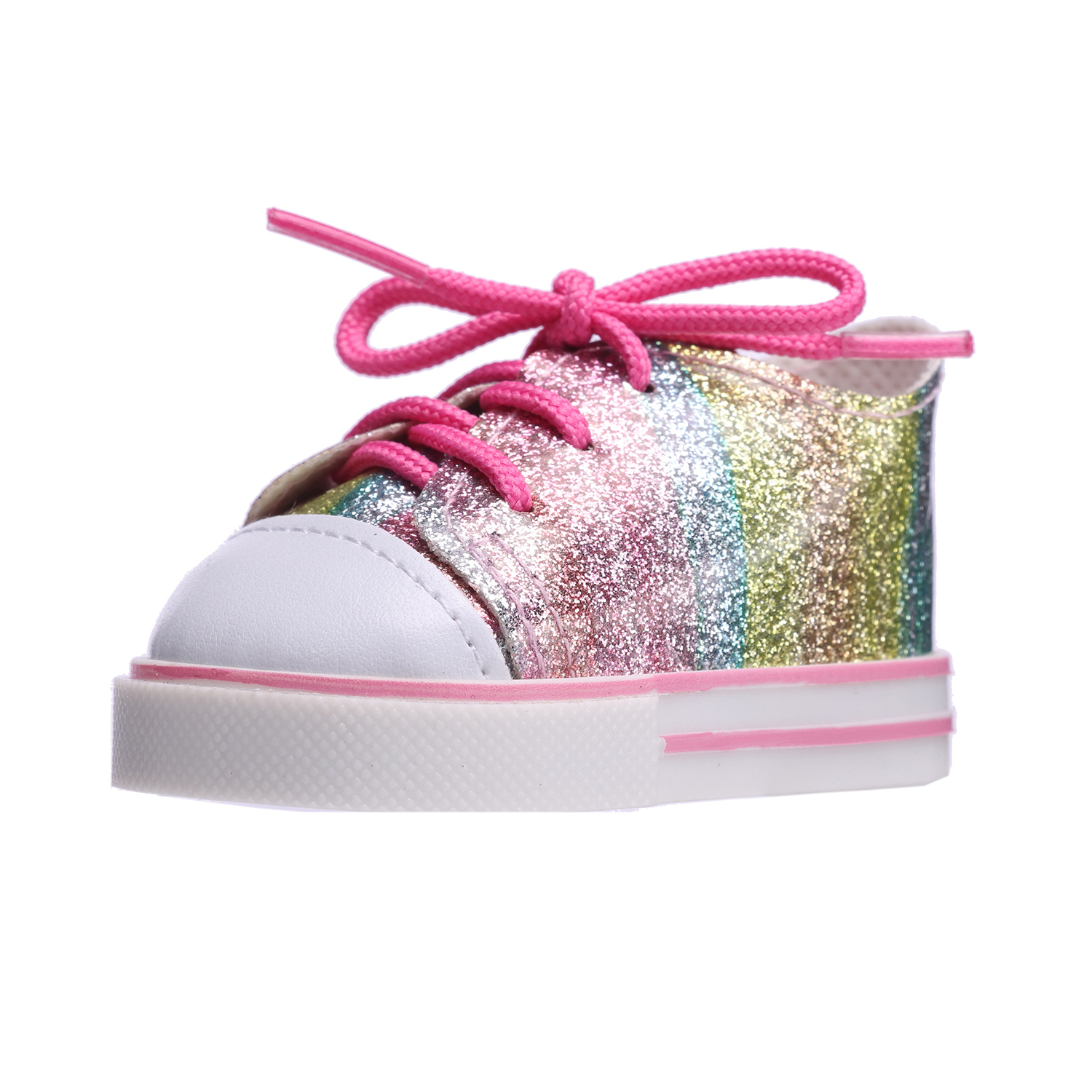Colorful PU pink shoelaces shoes