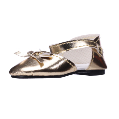 Gold PU covered shoes