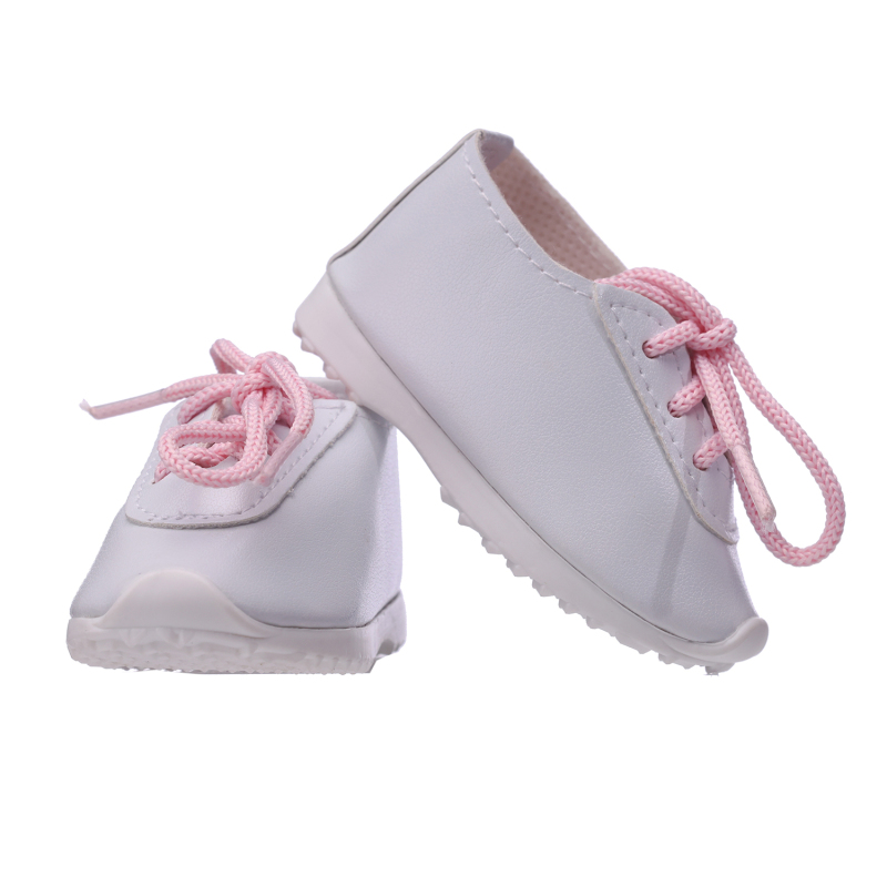 Pink & white sports shoes
