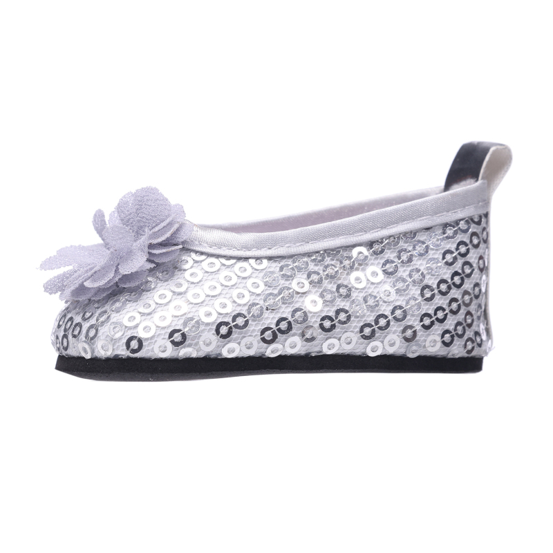 Silver glitter shoes