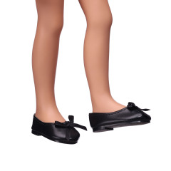 Black PU black bow tie small bag shoes