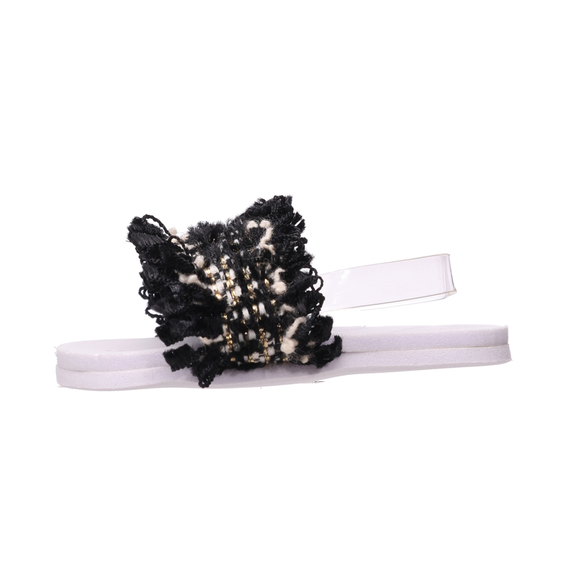 Black lace sandals