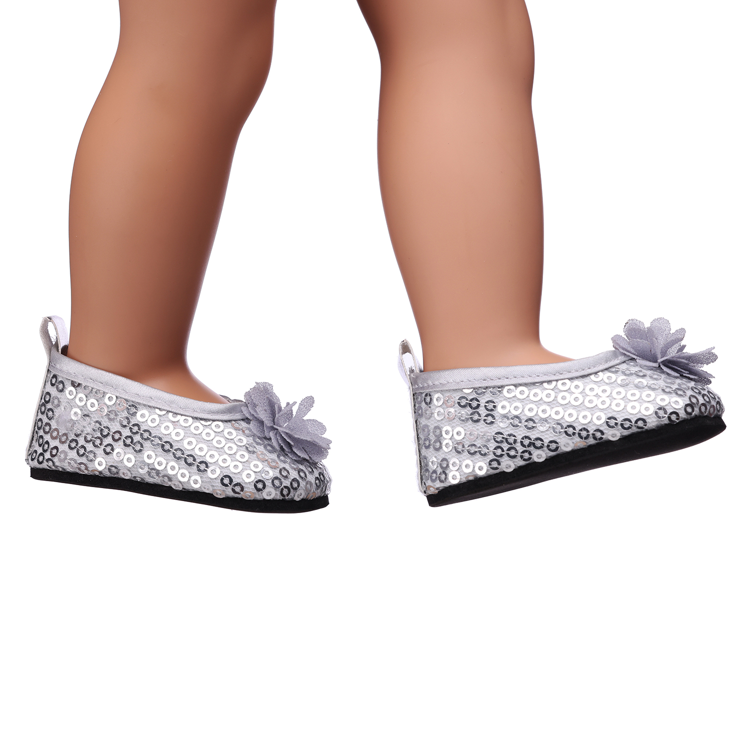 Silver glitter shoes