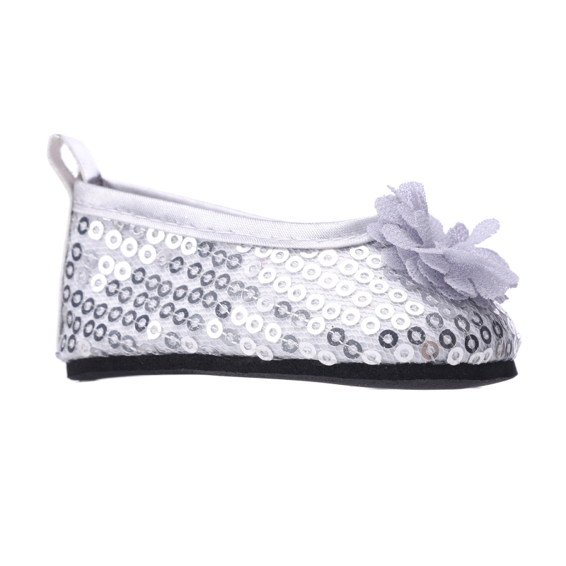 Silver glitter shoes