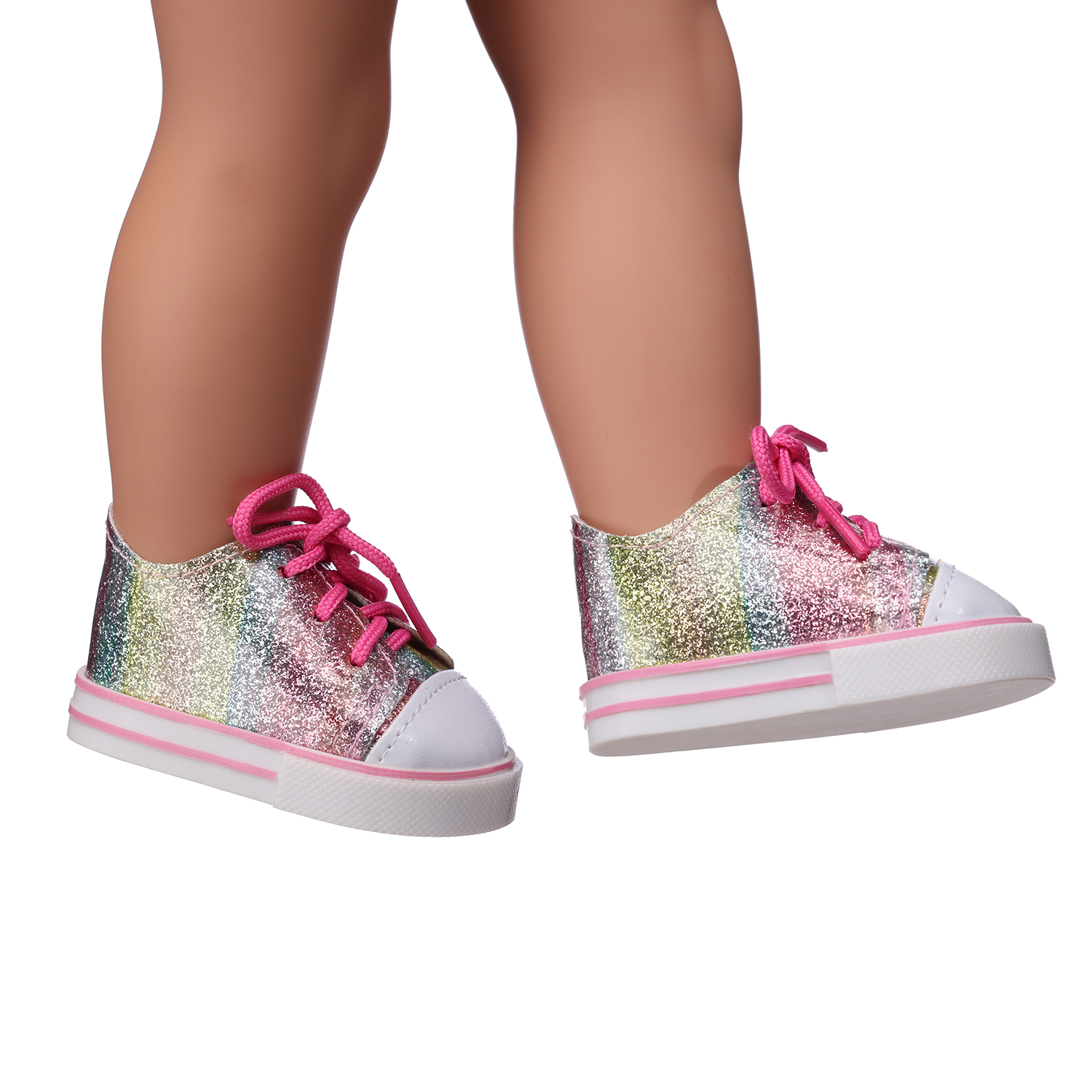 Colorful PU pink shoelaces shoes