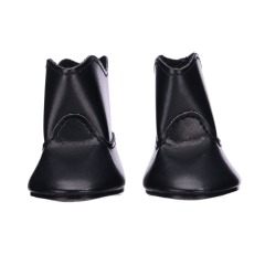 Black PU pointed boots