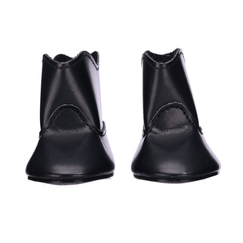 Black PU pointed boots
