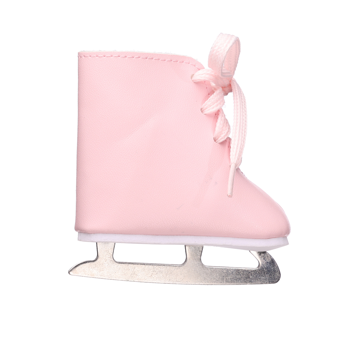 Pink ice skating shoes