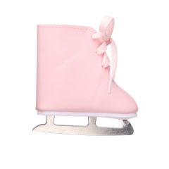 Pink ice skating shoes