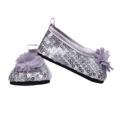 Silver glitter shoes