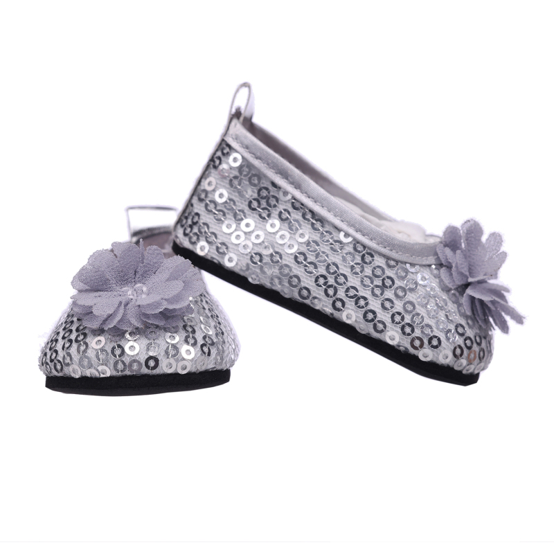 Silver glitter shoes