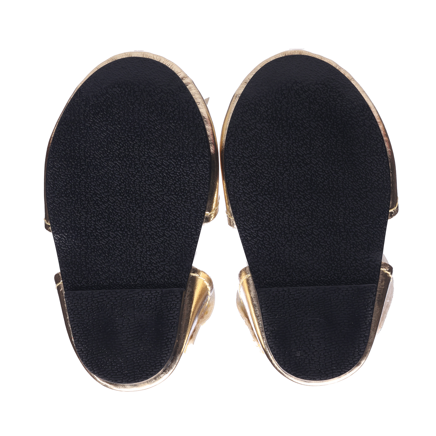 Gold PU covered shoes