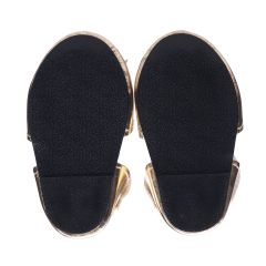 Gold PU covered shoes