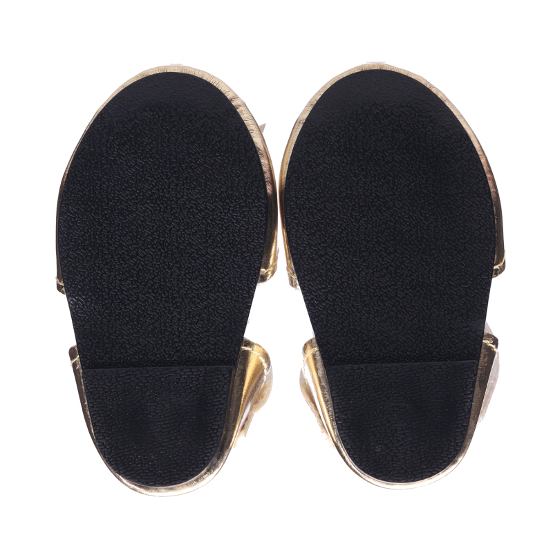 Gold PU covered shoes
