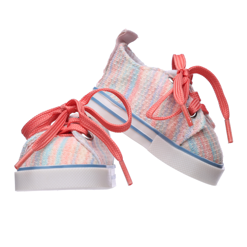 Colorful cloth red shoelaces