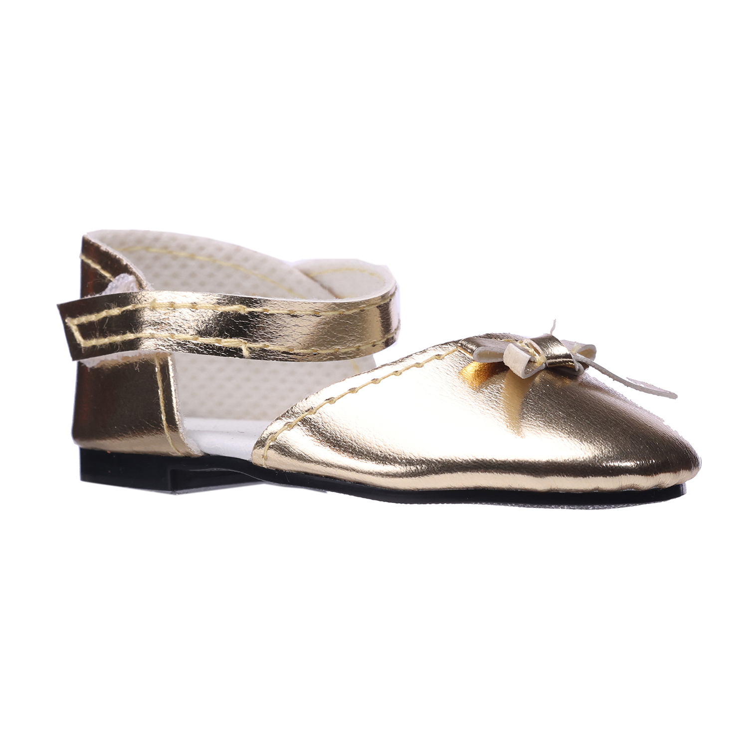 Gold PU covered shoes
