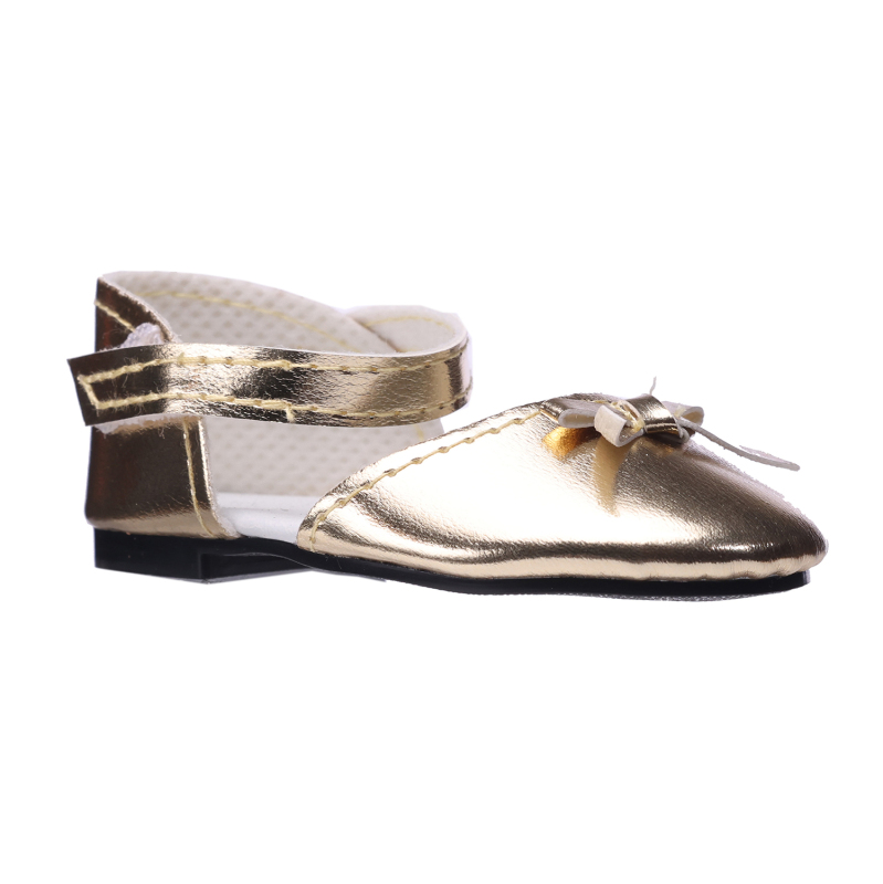 Gold PU covered shoes